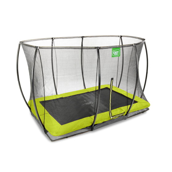 EXIT Silhouette ground trampoline 8x12ft with safety net - green
