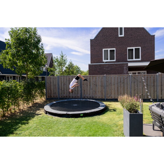 EXIT Elegant ground sports trampoline ø366cm - black