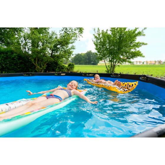 EXIT Wood pool 16ft x 48in with sand filter pump - brown