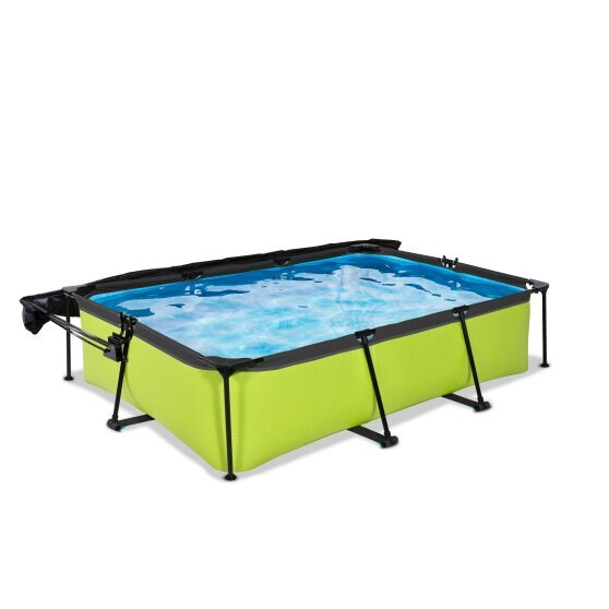 EXIT Lime pool 300x200x65cm with filter pump and canopy - green