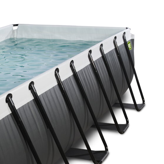 EXIT Frame Pool 4x2x1.22m (12v Sand filter) – Black-Leath GB