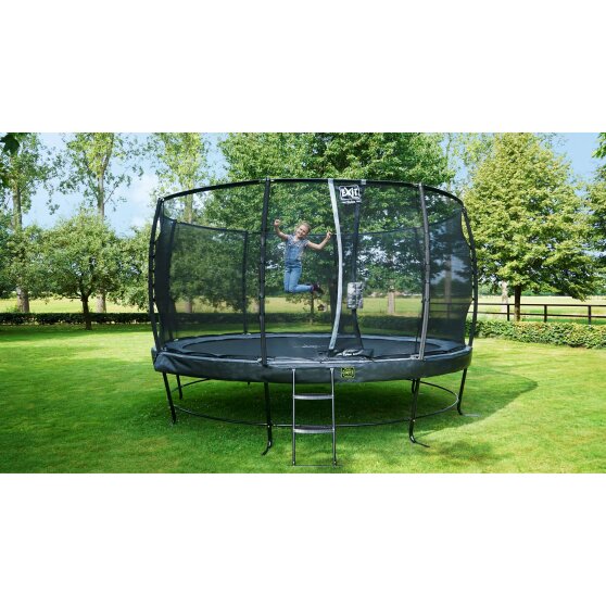 EXIT Elegant Premium trampoline ø427cm with Deluxe safetynet - black