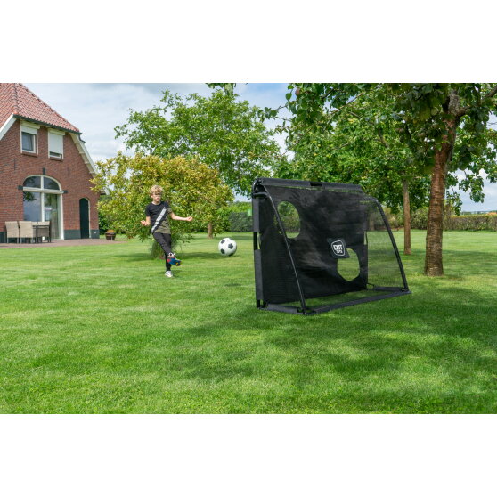 EXIT Maestro steel football goal 6x4ft - black
