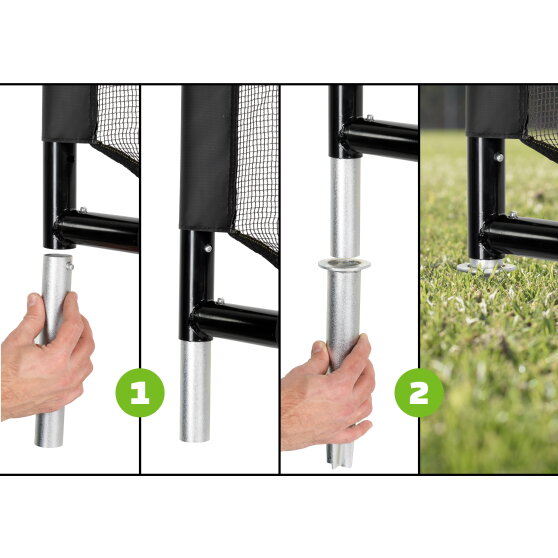 EXIT Maestro steel football goal 6x4ft - black