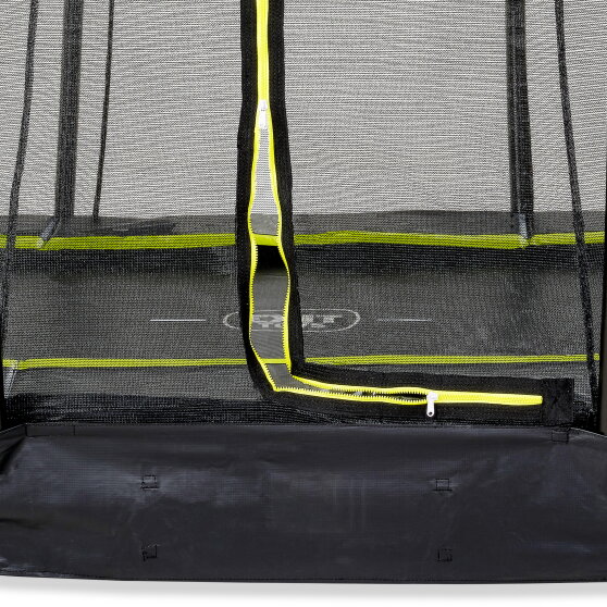 EXIT Silhouette ground trampoline 14ft with safety net - black