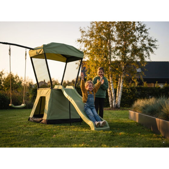 EXIT Ivy outdoor playset with slide and swing set