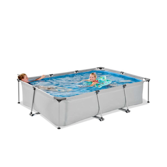 EXIT Soft Grey Pool 10x6.5ft with Filter Pump - Grey