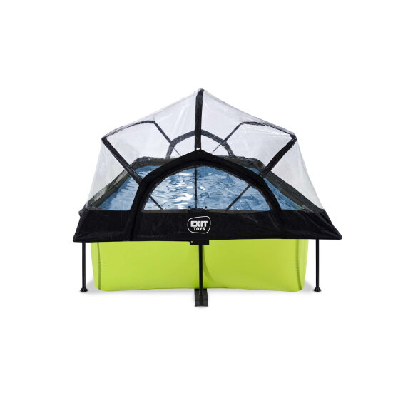EXIT Lime pool 7ft x 5ft x 25.6in with filter pump and dome - green