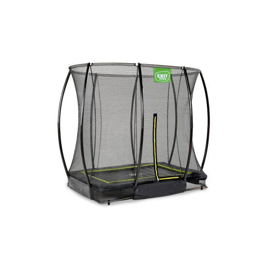 EXIT Silhouette ground trampoline 5x7ft with safety net - black