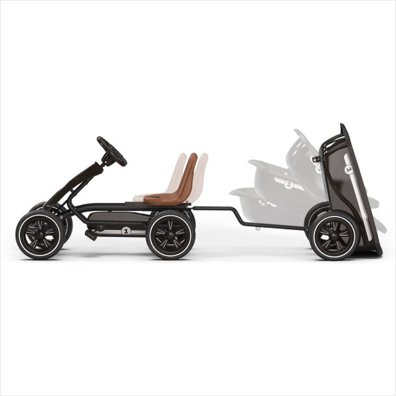 EXIT Foxy go-kart with trailer for kids black | from 2 years