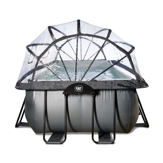 EXIT Frame Pool 4x2x1m (12V SF) – Black Leather + Dome GB