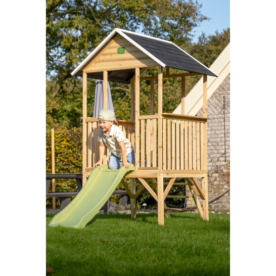 EXIT Panorama 300 wooden playhouse with slide