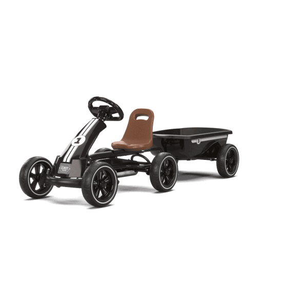 EXIT Foxy go-kart with trailer for kids black | from 2 years