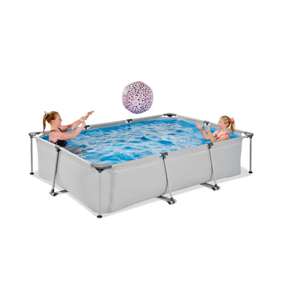 EXIT Soft Grey Pool 10x6.5ft with Filter Pump - Grey