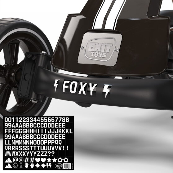 EXIT Foxy go-kart with trailer for kids black | from 2 years
