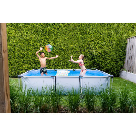 EXIT Soft Grey Pool 10x6.5ft with Filter Pump - Grey