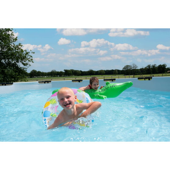 EXIT Stone pool 15ft x 48in with sand filter pump - grey
