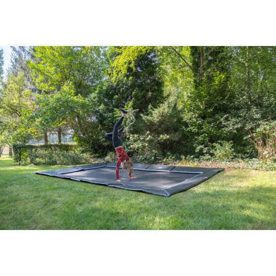 EXIT Dynamic ground level sports trampoline 244x427cm - black