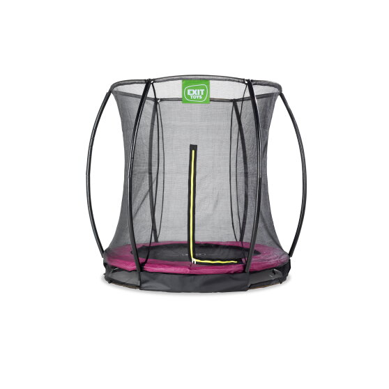 EXIT Silhouette ground trampoline 6ft with safety net - pink