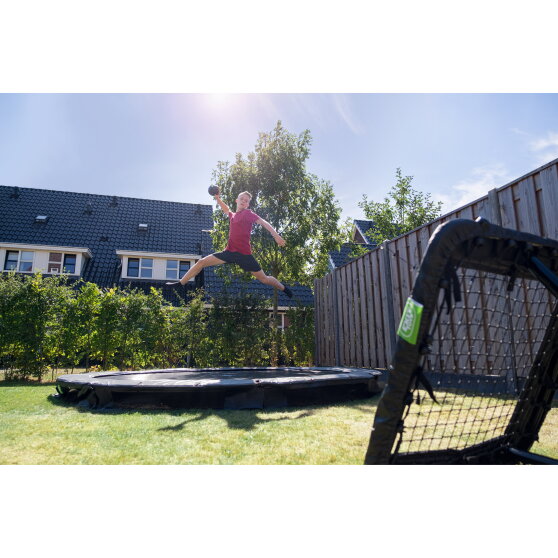 EXIT Elegant Premium ground sports trampoline 14ft - black