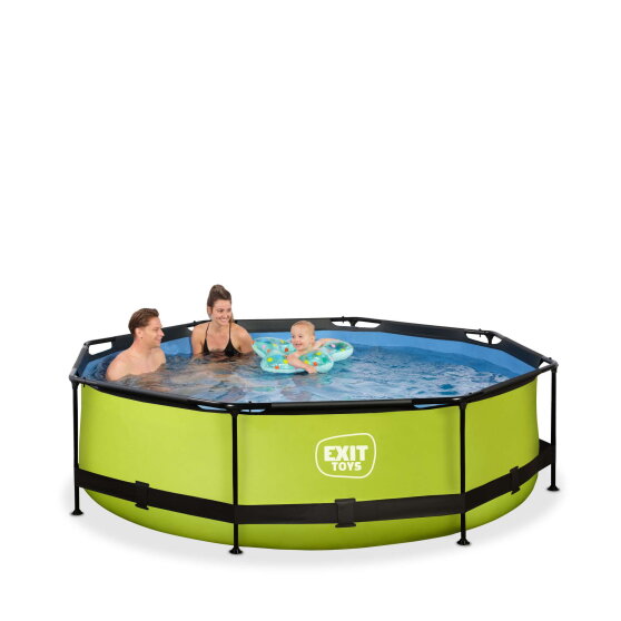 EXIT Lime pool 10ft x 30in with filter pump - green