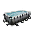 EXIT Black Leather pool 13ft x 6.6ft x 39in with sand filter pump - black