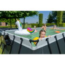 EXIT Black Leather pool 18ft x 8ft x 48in with sand filter pump - black