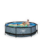 EXIT Stone pool 10ft x 30in with filter pump - grey