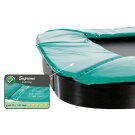 EXIT Supreme ground level trampoline 244x427cm with safety net - green