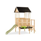 EXIT Panorama 350 wooden playhouse with slide and mud kitchen