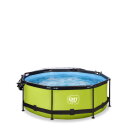 EXIT Lime pool 8ft x 30in with filter pump and dome - green