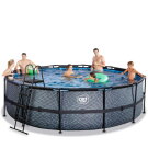 EXIT Stone pool 16ft x 48in with sand filter pump - grey