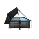 EXIT Black Wood pool 7ft x 5ft x 25.6in with filter pump and canopy - black