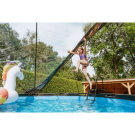 EXIT Stone pool 14ft x 48in with sand filter pump and dome - grey