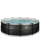 EXIT Black Leather pool 16ft x 48in with sand filter pump - black
