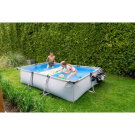 EXIT Soft Grey Pool 10x6.6x2ft with Filter Pump & Dome