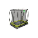 EXIT Silhouette ground trampoline 5x7ft with safety net - green