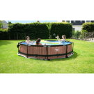 EXIT Stone pool 12ft x 30in with filter pump and dome - grey