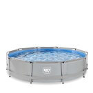 EXIT Soft Grey pool 12ft x 30in with filter pump - grey