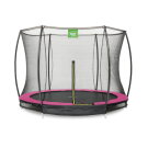 EXIT Silhouette ground trampoline 10ft with safety net - pink
