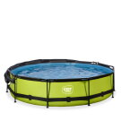 EXIT Lime pool 12ft x 30in with filter pump and canopy - green