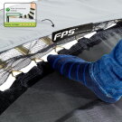 EXIT Elegant ground trampoline 244x427cm with Economy safety net - black