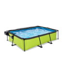EXIT Lime pool 10ft x 6.6ft x 25.6in with filter pump and dome - green