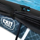 EXIT Stone pool 10ft x 6.6ft x 25.6in with filter pump and canopy - grey