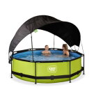 EXIT Lime pool 10ft x 30in with filter pump and canopy - green