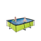 EXIT Lime pool 7ft x 5ft x 25.6in with filter pump - green