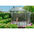 EXIT Silhouette ground trampoline 14ft with safety net - pink