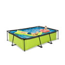 EXIT Lime pool 10ft x 6.6ft x 25.6in with filter pump - green