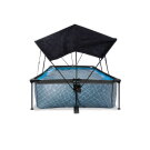 EXIT Stone pool 7ft x 5ft x 25.6in with filter pump and canopy - grey