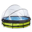 EXIT Lime pool 12ft x 30in with filter pump and dome - green